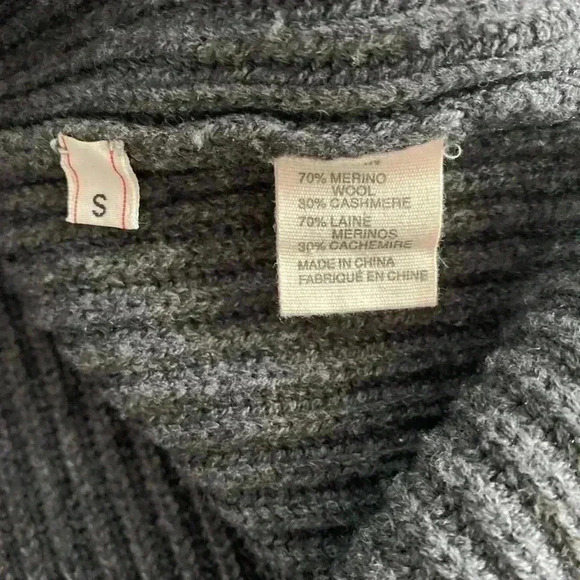 Baldwin Merino Wool Cashmere Blend Moe Sweater Vest in Heathered Gray Size Small - Picture 5 of 8